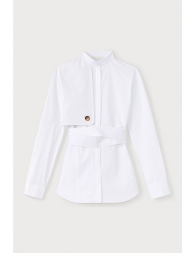 WHITE Shirt with Sleeve & Button detail 2023