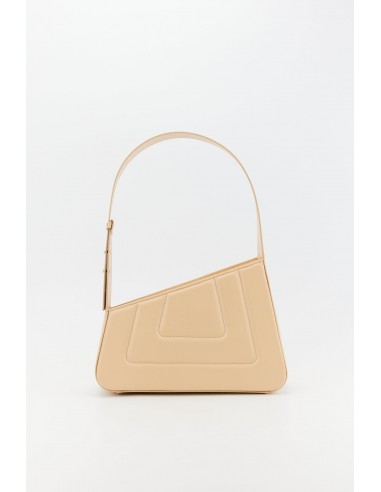 BEIGE Asymmetric Leather Quilted Bag online