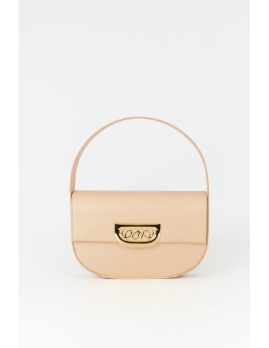 BEIGE Geometric Leather Bag with Golden Latch M commande en ligne