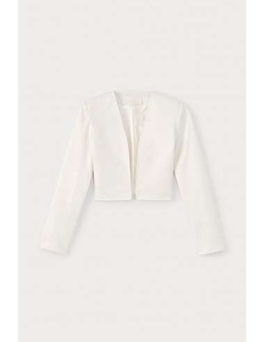 ECRU Jacquard Cropped Jacket Venez acheter