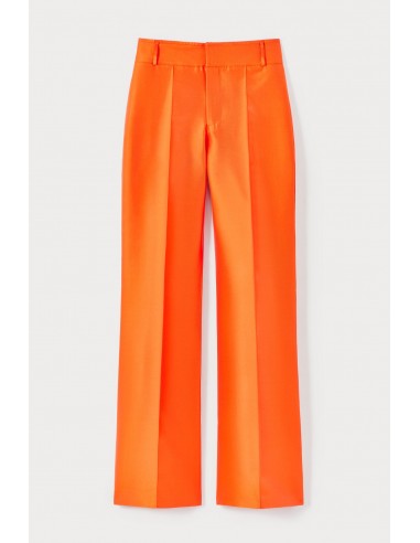 ORANGE Satin Flared Pants commande en ligne