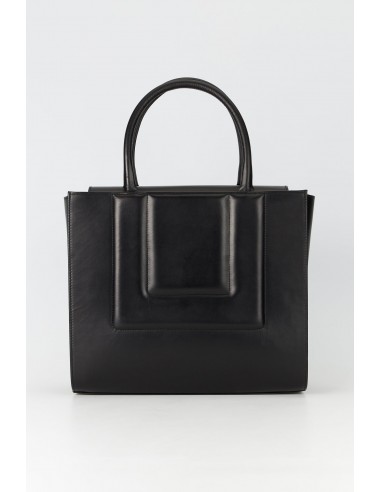 BLACK Leather Structured Tote paiement sécurisé