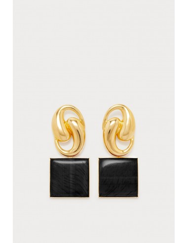 Black Knot Square Earrings Jusqu'à 80% De Réduction