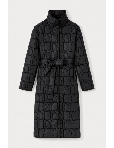 BLACK MONOGRAM Quilted Puffer Coat pas cher