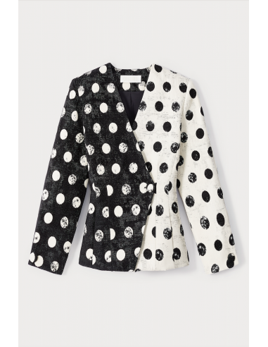 Black & White Polka Dot Blazer Jusqu'à 80% De Réduction