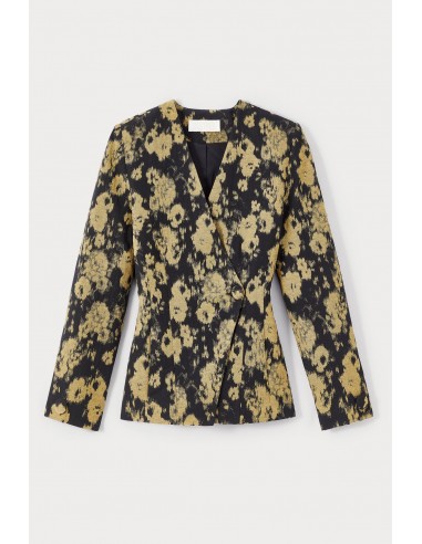 BLURRY BLACK & OCHRE Blazer basket pas cher