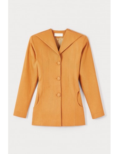 ORANGE Denim Jacket with Wide Lapels and Button Detail 2023