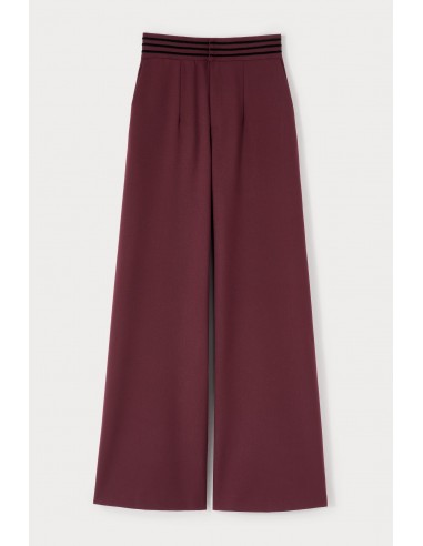 Tailor Burgundy Wide-Leg High-Waisted Trousers store