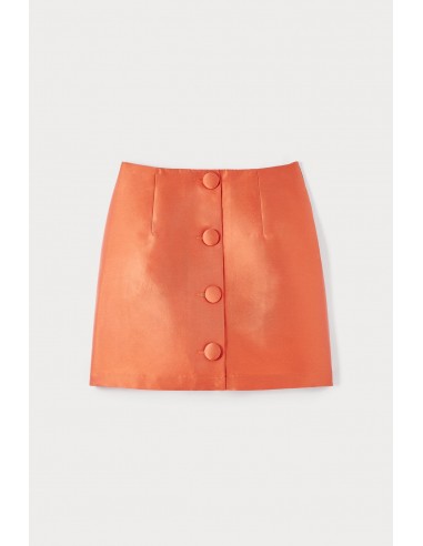 APRICOT Satin Mini Skirt with buttons Par le système avancé 