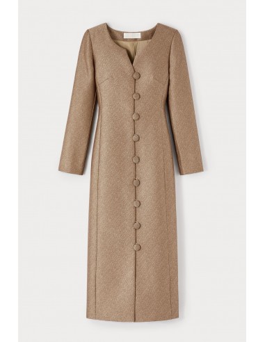 BEIGE Longline Textured Coat 50-70% off 