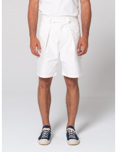 Short Chino Satin, Blanc en ligne des produits 