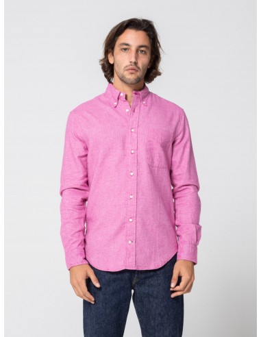 Chemise en Chambray Brossé, Fushia de France