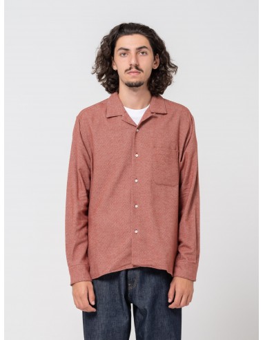 Chemise Camp Herringbone, Rouge rembourrage situé sous