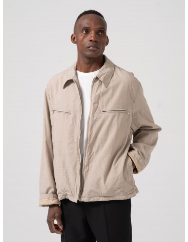 Blouson en Popeline de Laine, Beige soldes