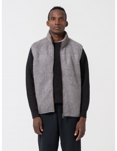 Gilet Mohair, Gris Clair pas cher