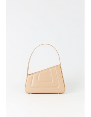 Mini sac matelassé asymétrique en cuir BEIGE Par le système avancé 