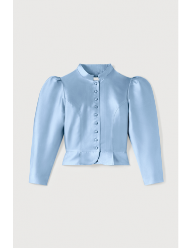 Veste à manches bouffantes en satin NIAGARA BLUE les muscles