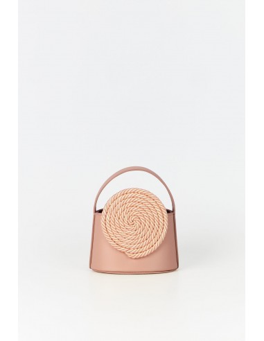 Mini sac à main en cuir rose avec détails passementerie offre 