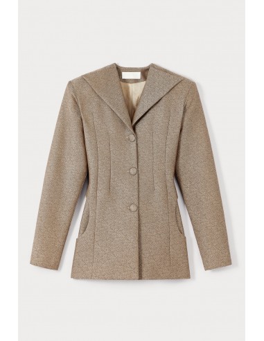 VESTE EN CRÊPE MOUCHETÉ BEIGE 2 - 3 jours ouvrés.